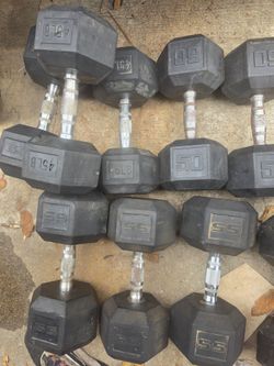 45-65 pound dumbbells