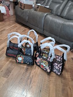 Ed Hardy shoulder/wristlet bags