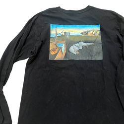Vans MOMA Colab Salvador Dali T-shirt Men’s Size Medium  Black Long Sleeve 