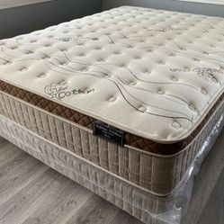 Queen Organic Cloud Edition Europillow Top 12inch Matres!!