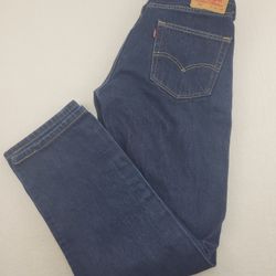 Levi's Straight Leg 505 Jeans Blue Denim Dark Wash Men's 32x32