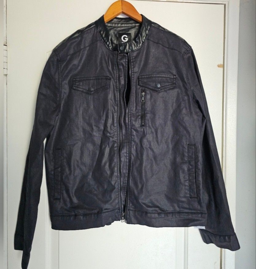 Men's Guess XL Coated Denim Flex Jacket XL