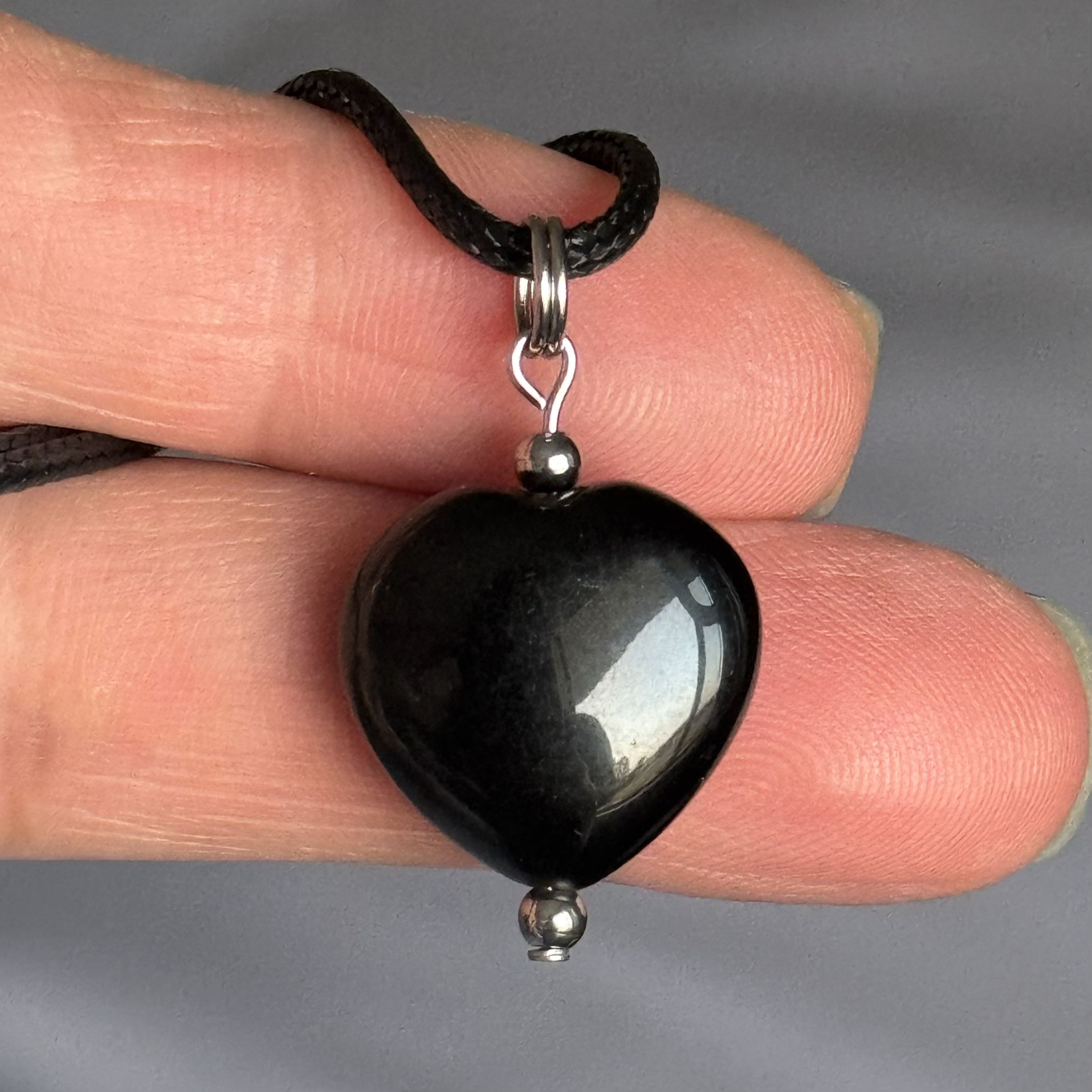 Black Obsidian Heart 🖤 Necklace 16-18 inch