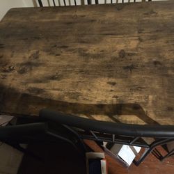Wooden Dinette Table And Four Chairs