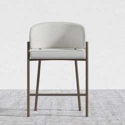 Rove Concepts Solana Counter Stools Creamy White Leather (6 TOTAL) New In Box
