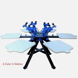 Vevor 6 Color 6 Station Screen Printing Press, 