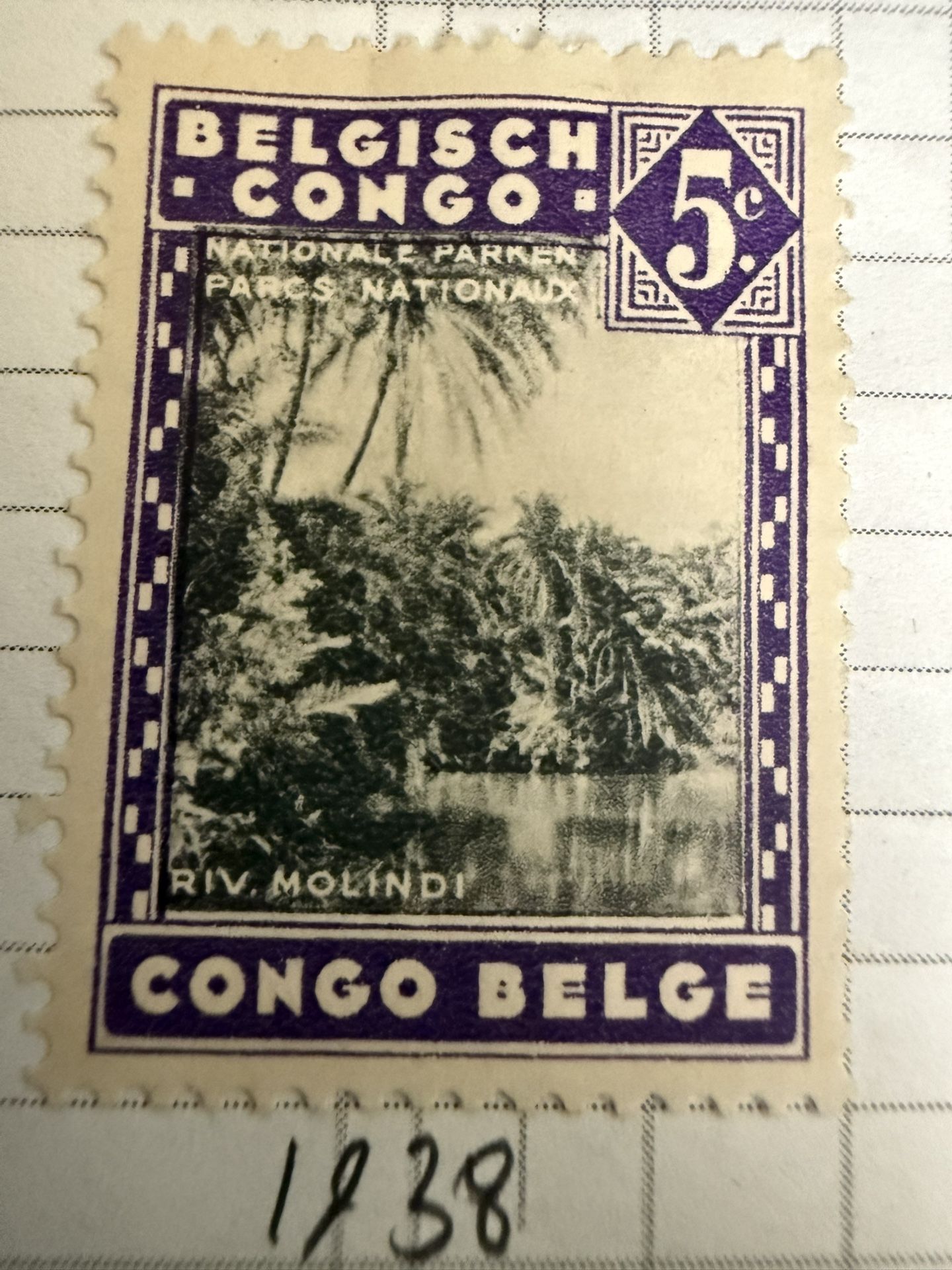 1938 Congo Belgisch Stamp