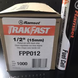 1/2” Ramset Plated Pins knurl -100pc