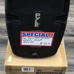 Pyle Powered Active PA System Loudspeaker Bluetooth Brand New 