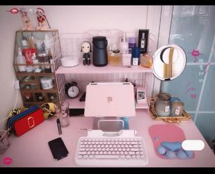 Pink Desk with Add on Units