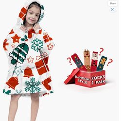 Kids Wearable Blanket Hoodie