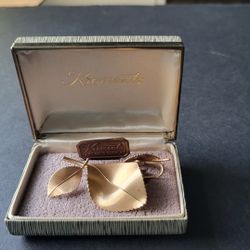 Krementz Lead Brooch And A Pair Of Earrings Set