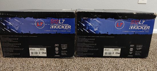 Two 12" Kicker L7 Subwoofers