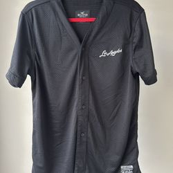 Hollister Black Baseball Jersey Men's Small Los Angeles 99 Logo Rare Sportswear