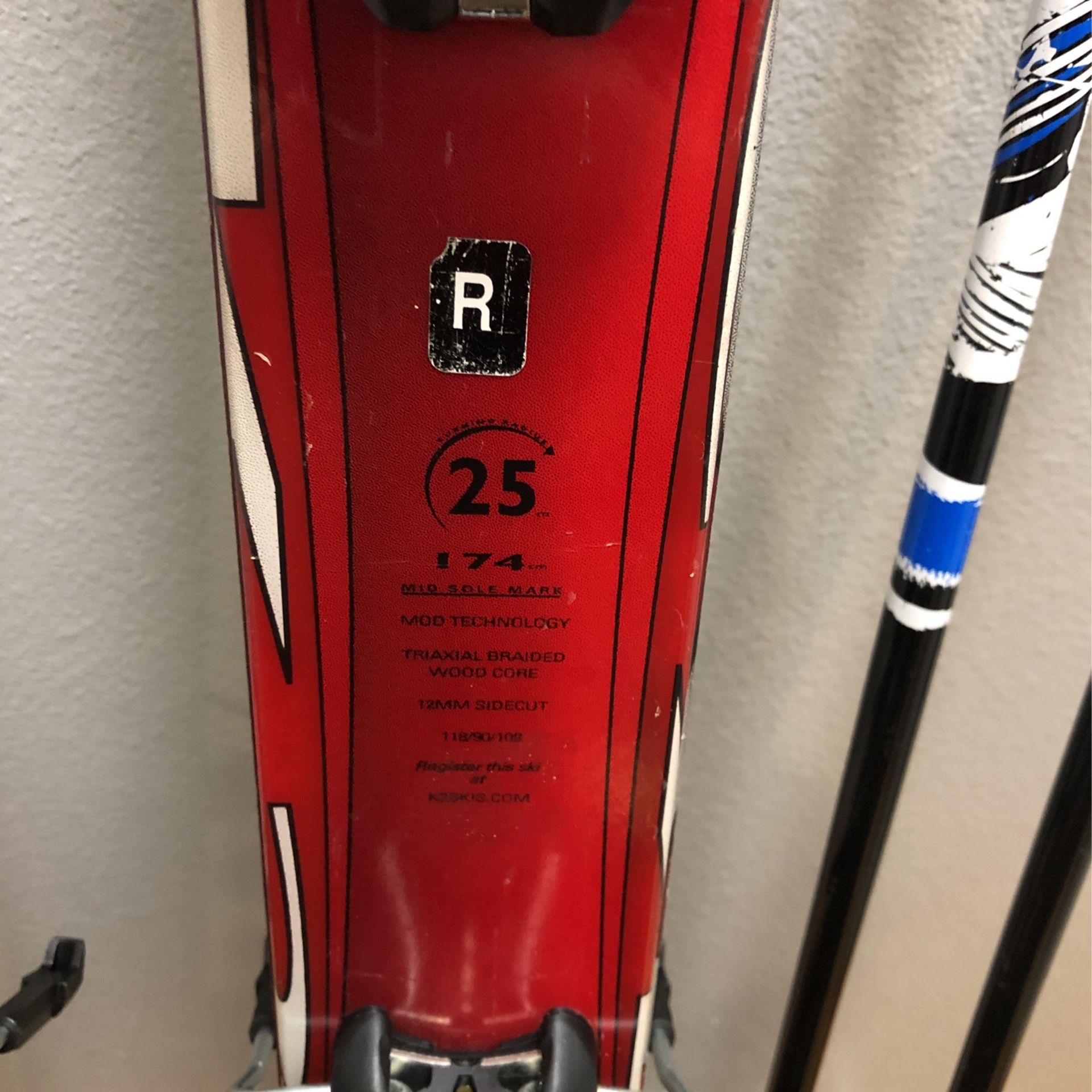 K2 Ski 174 With Poles for Sale in Burlington, WA OfferUp