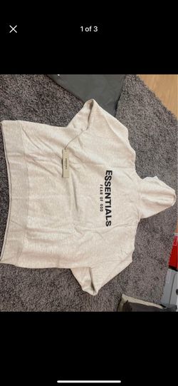 Essential fear of god hoodie light oatmeal