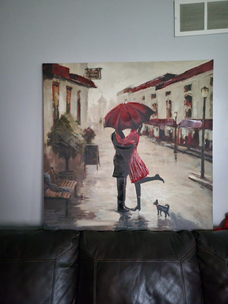 Canvas Red Umbrella