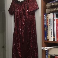 Zeagoo Sequined Red Cocktail Dress Knee Length 2xl