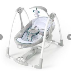  Ingenuity ConvertMe 2-in-1 Compact Portable Baby Swing 2 Infant Seat 