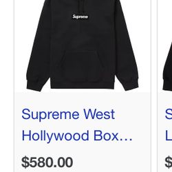 Supreme Box Logo Hoody “W.Hollywood Exclusive “ Large