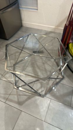 Glass coffee table