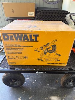 Dewalt 15 Amp Corded 12 in. Double Bevel Sliding Compound Miter Saw, Blade Wrench and Material Clamp