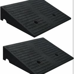 Curb Ramps for Driveway Threshold Wheelchair Doorway Sidewalks Shed Heavy Duty, 2 Pack 3.9 inch Rise, Ramps for Wheelchairs for Home Steps, Motorcycle