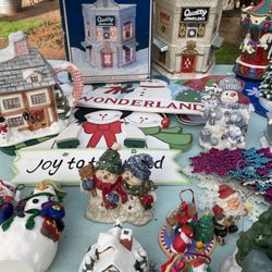 Christmas Bulk Lot Ceramics Ornaments And More