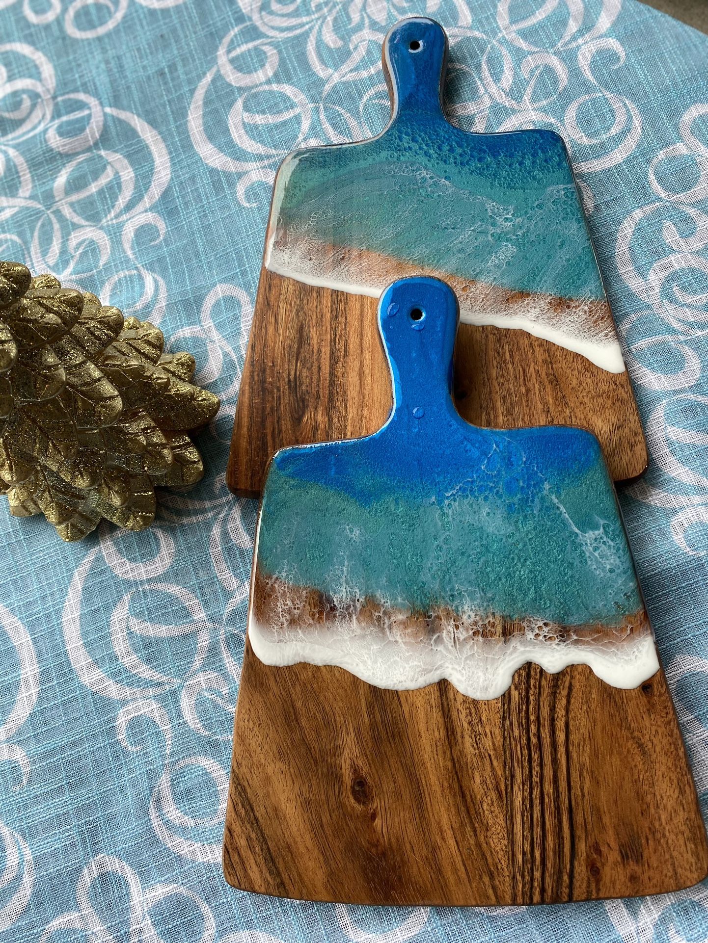 Pair Cheese Boards Resin Food Safe