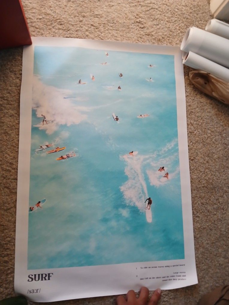 Surf Vinyl Art Poster