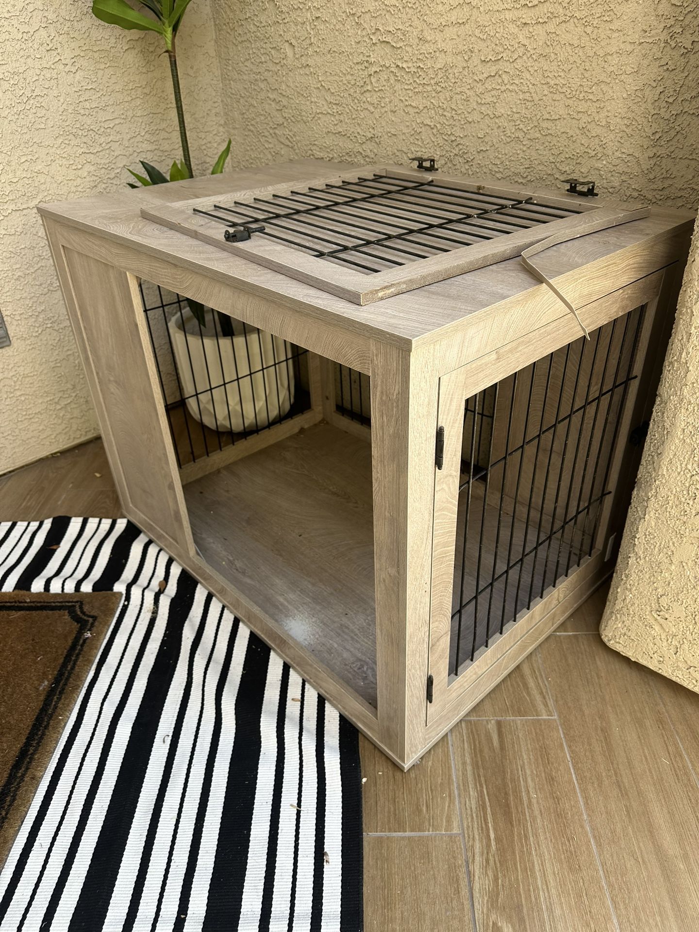 Wood Dog Kennel Crate Medium Large