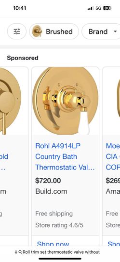 Rohl Country Bath Single Lever Thermostatic Valve 