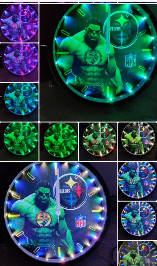 Hulk Steelers Clock