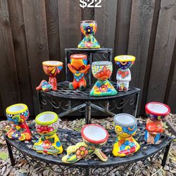 Mexican Talavera Planter, Butterfly, Sharks, Unicorns, Pottery, Clay Pots.