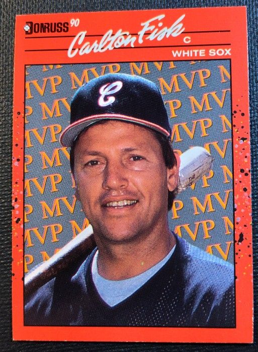 1990 Donruss MVP Card #BC-19 Carlton Fisk IN Very Good Condition. #5044