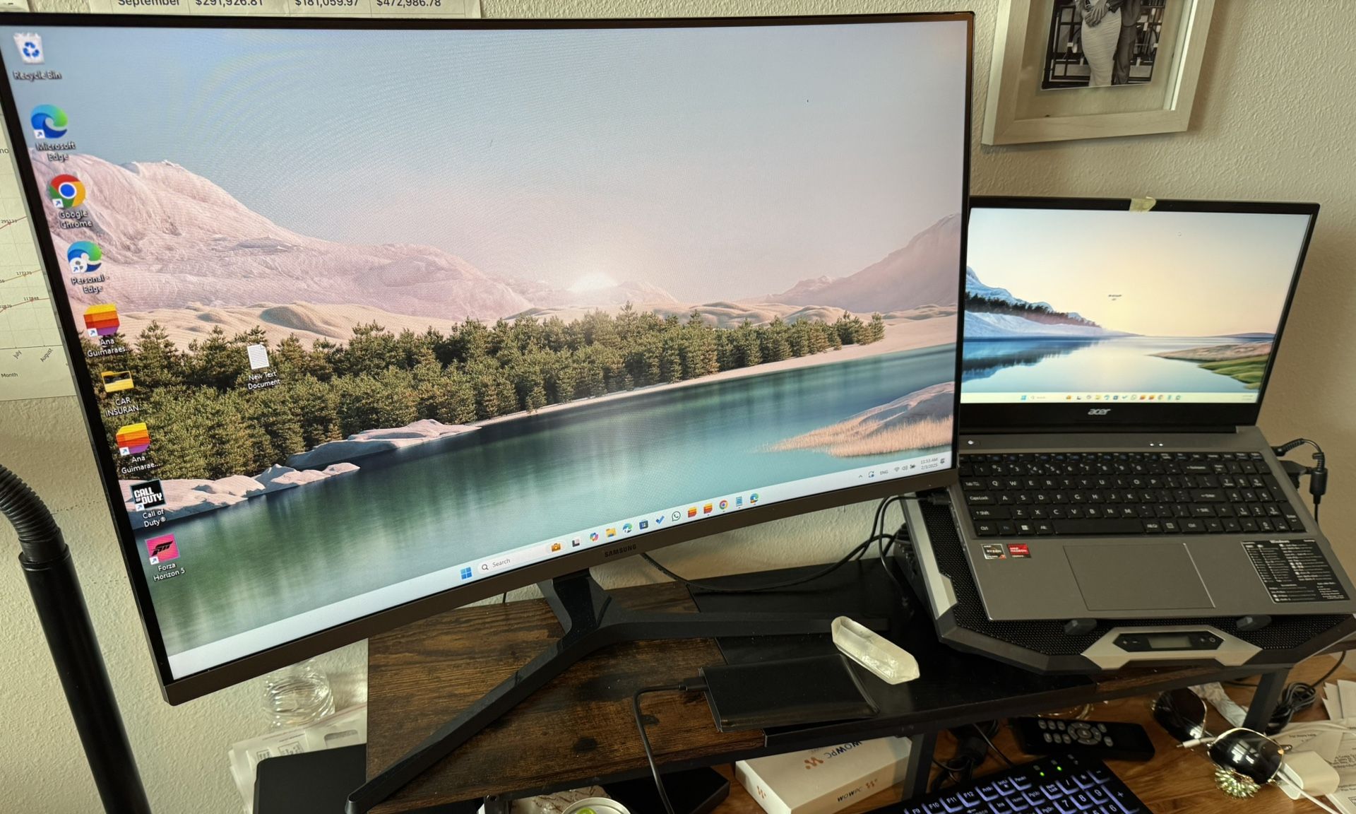 32” Samsung Curved Monitor full HD