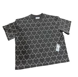Jaxxon Club Heart Pattern Graphic Tee Shirt Men’s Black Streetwear NWT SZ XL