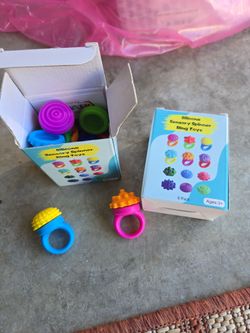 Silicone Sensory Spinner Ring Toys 6 Pack