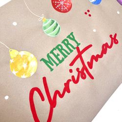 Christmas Ornaments hand painted Banner