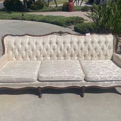 Vintage carved wood Couch
