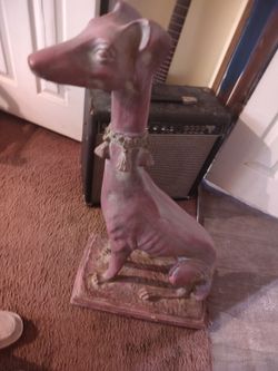 1970 whippit dog statue