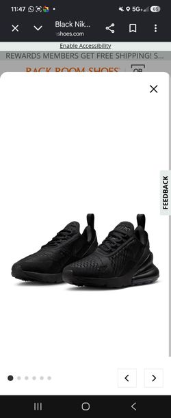 Nike Air Max 270 Black Sneakers Shoes Womens Sz  10.5