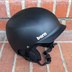 Bern Baker men's size L large hard hat ski or snowboard helmet protective head gear with wired audio