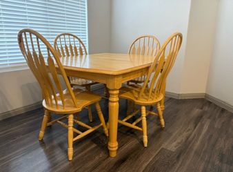 Wood dining table