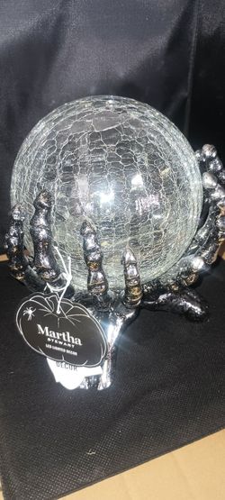 Martha Stewart LED Lighted Halloween Crystal Ball Decor