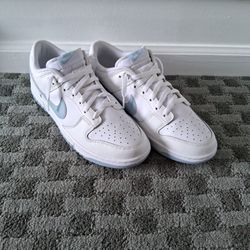 Nike Dunks Low White Light Armory Blue Size 10.5