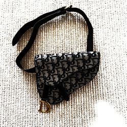 New Oblique Saddle Belt Blue Women  bag