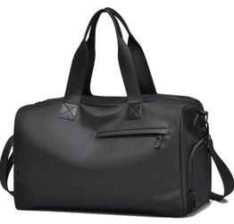 Water Resistant Gym Duffle Bag with Separate Shoe Compartment, Large Capacity Weekender Overnight Travel Bag Multi Pocket Storage for Workout Sports C