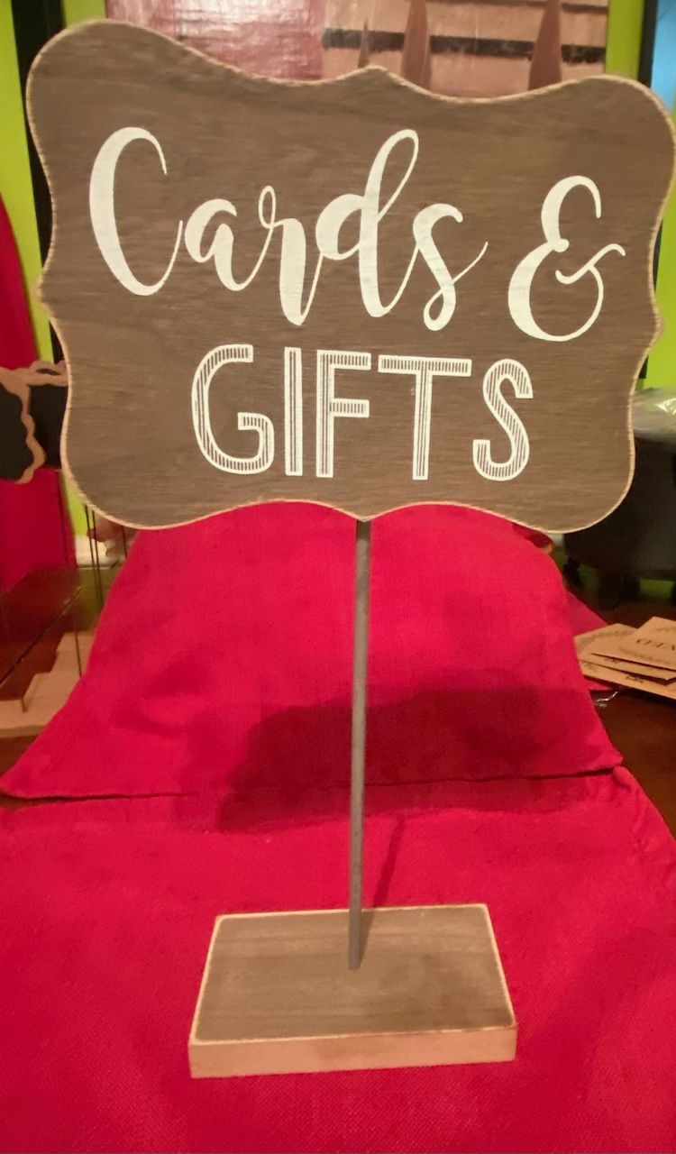 Cards and Gifts Wooden Sign
