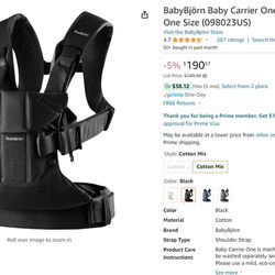 Baby Bjorn Baby Carrier One For Sale